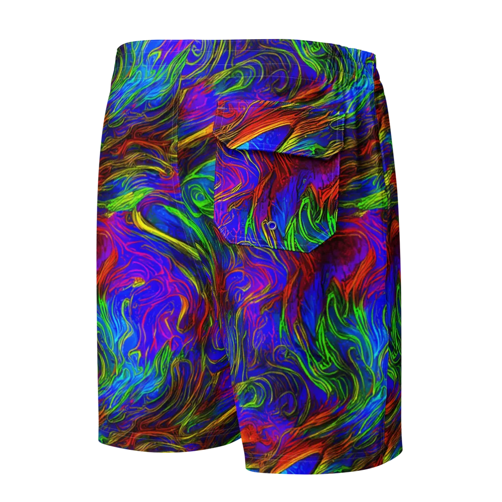 Inferno Flow on Men's Board Shorts — Back