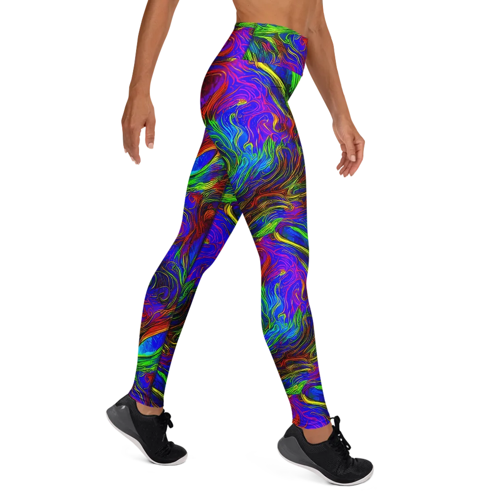 Inferno Flow on Yoga Leggings — Right