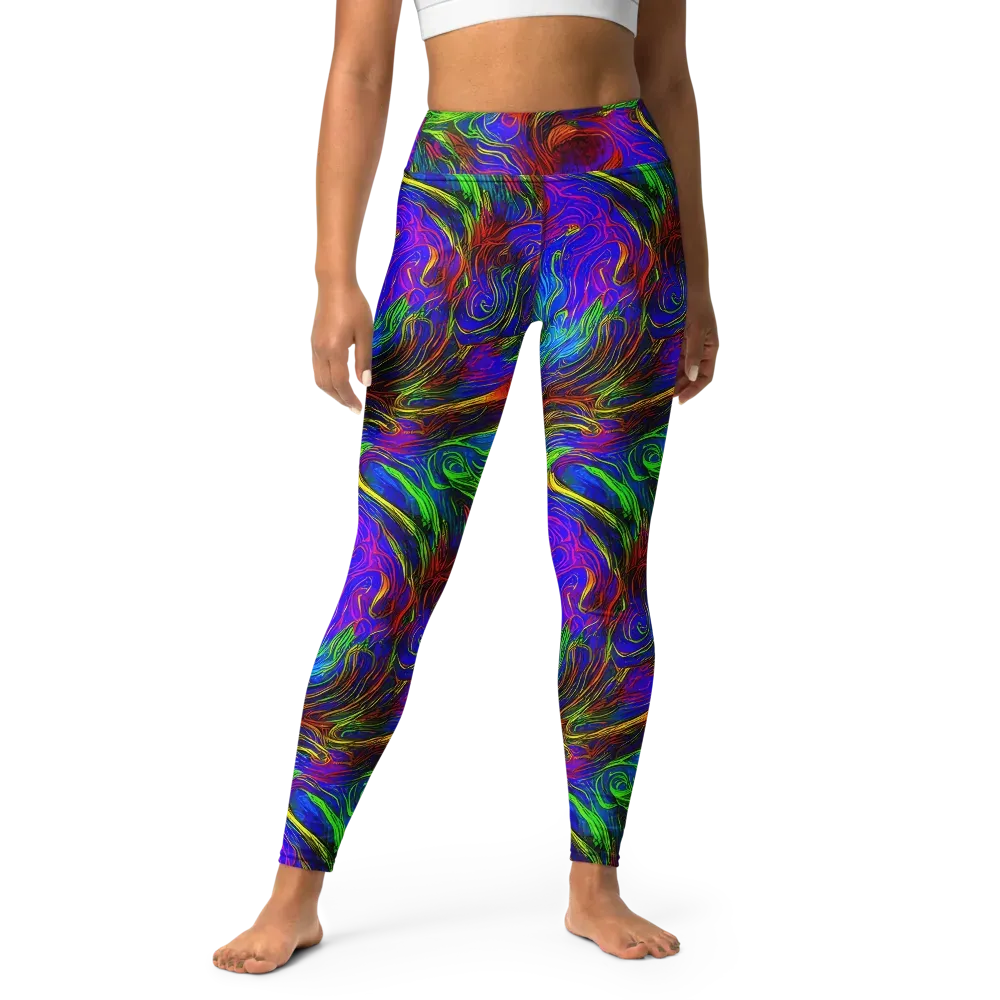 Inferno Flow on Yoga Leggings — Front