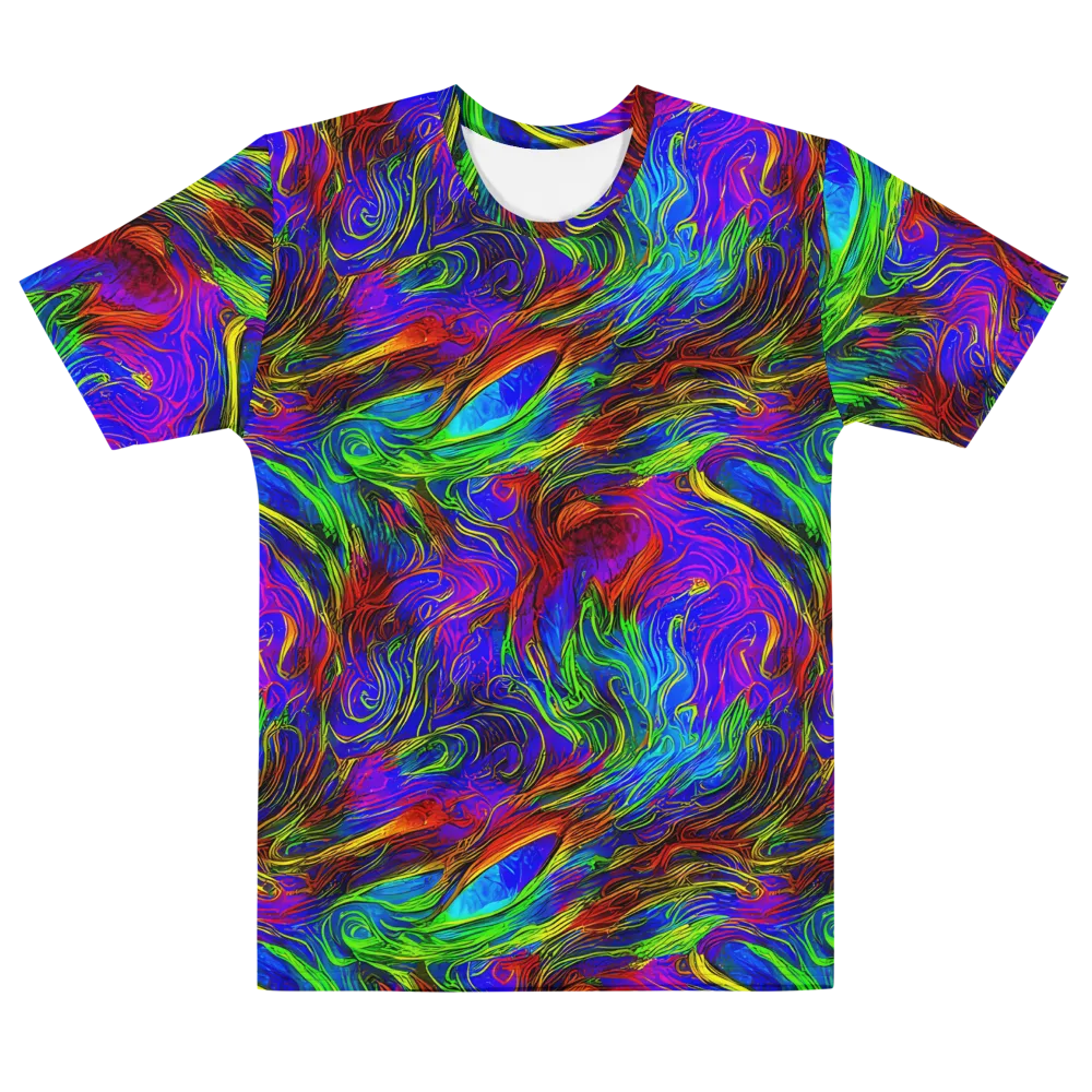 Inferno Flow on Men's Cotton Crew Neck T-Shirt — Front