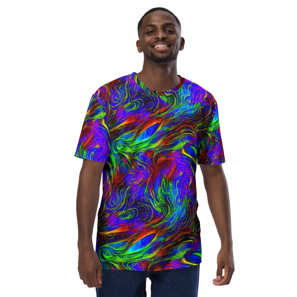 Inferno Flow on Men's Crew Neck T-Shirt — Front