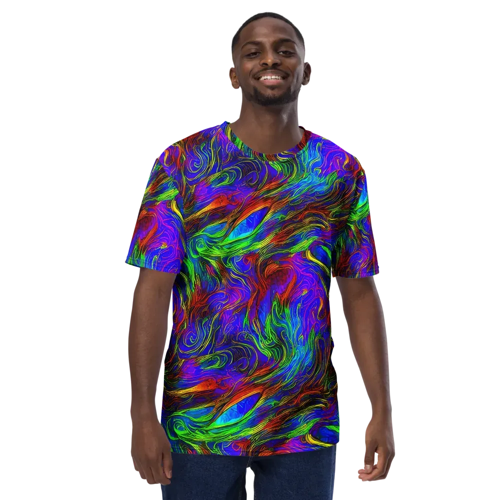 Inferno Flow on Men's Crew Neck T-Shirt — Front