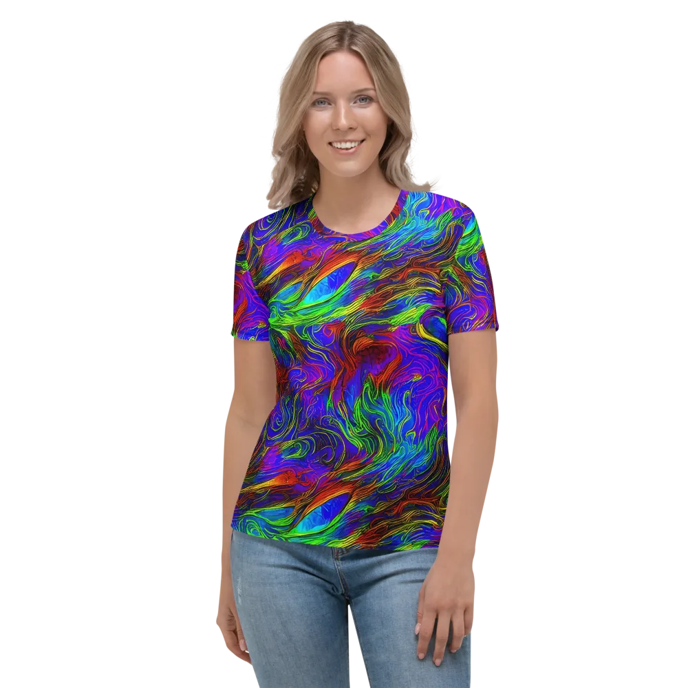 Inferno Flow on Women's Crew Neck T-Shirt — Front