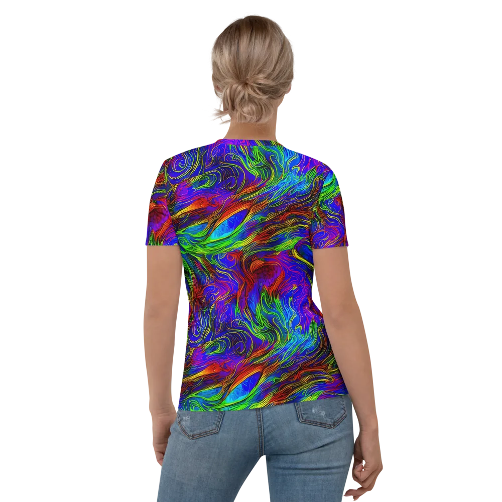 Inferno Flow on Women's Crew Neck T-Shirt — Back
