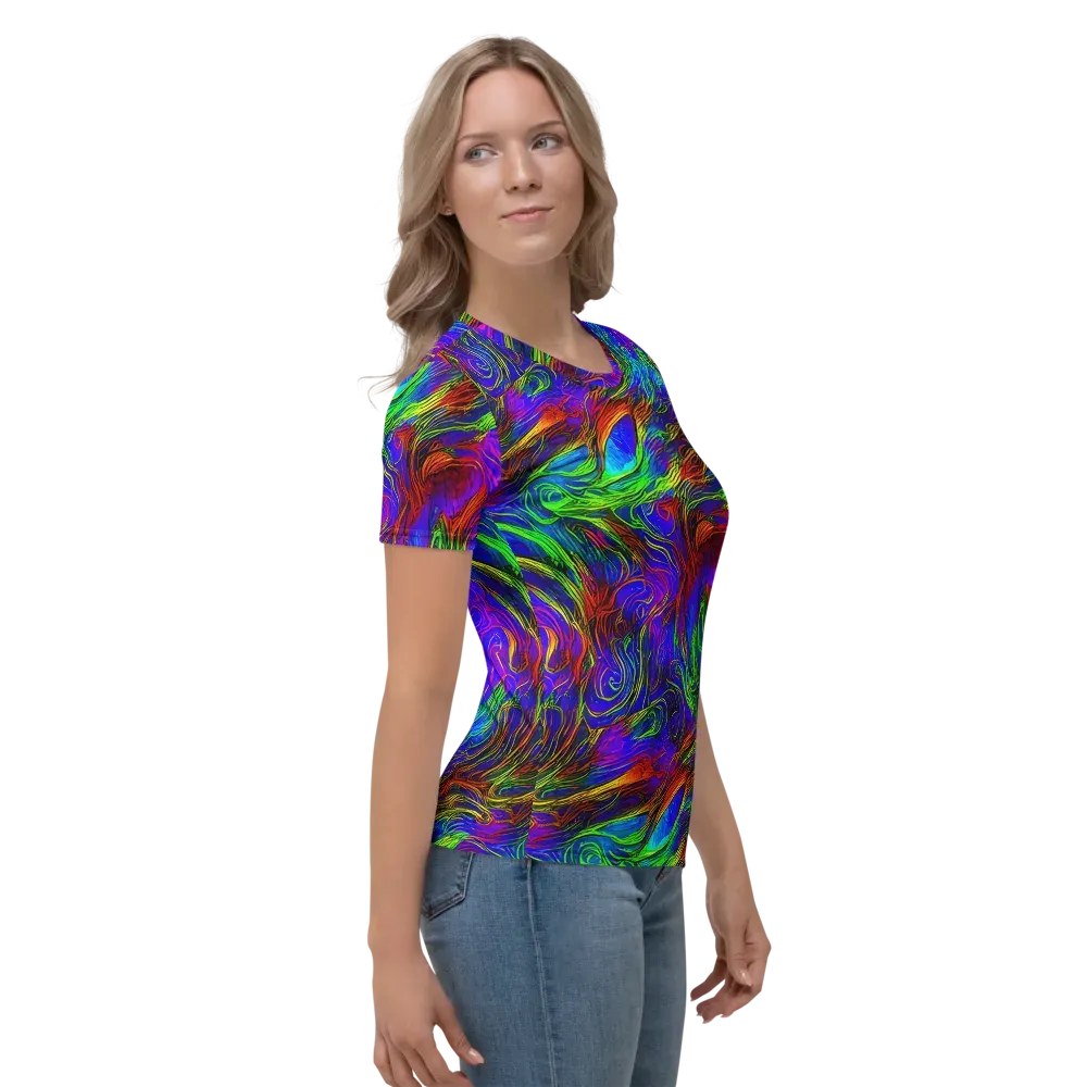Inferno Flow on Women's Crew Neck T-Shirt — Right