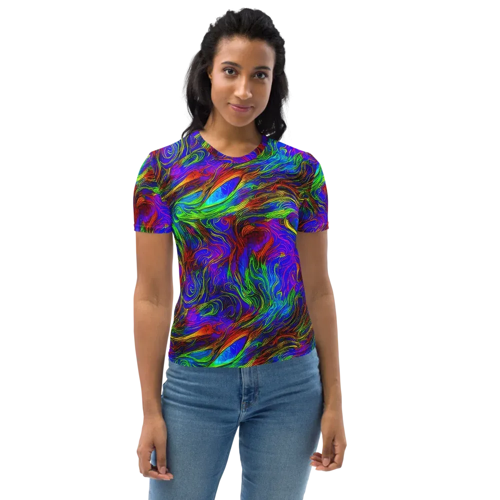 Inferno Flow on Women's Crew Neck T-Shirt — Front