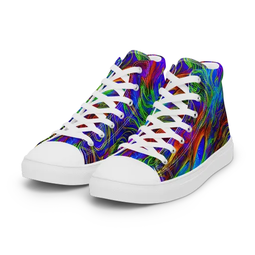 Inferno Flow on a Women's High Top Canvas Shoes