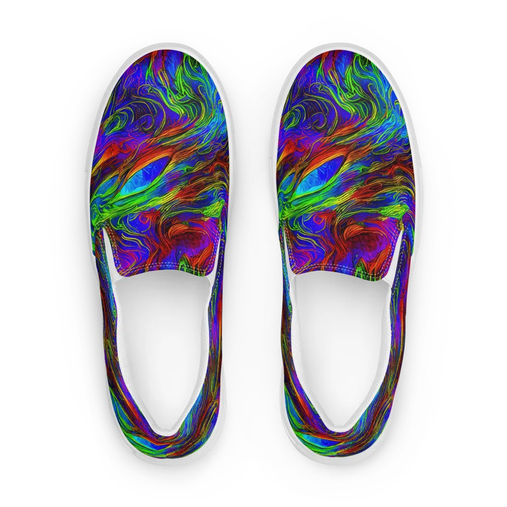 Inferno Flow on Men's Slip-On Canvas Shoes — Front