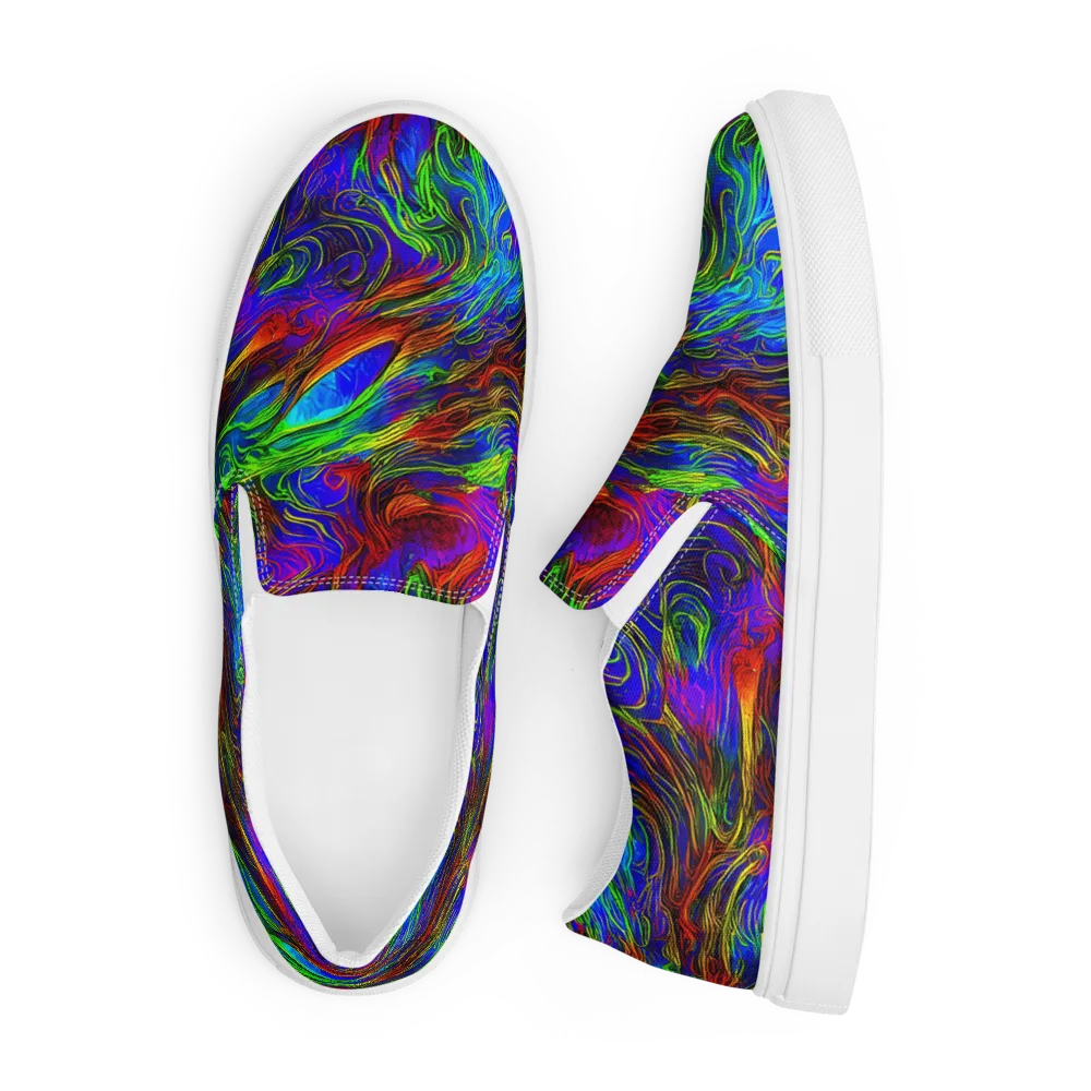 Inferno Flow on Men's Slip-On Canvas Shoes — Front