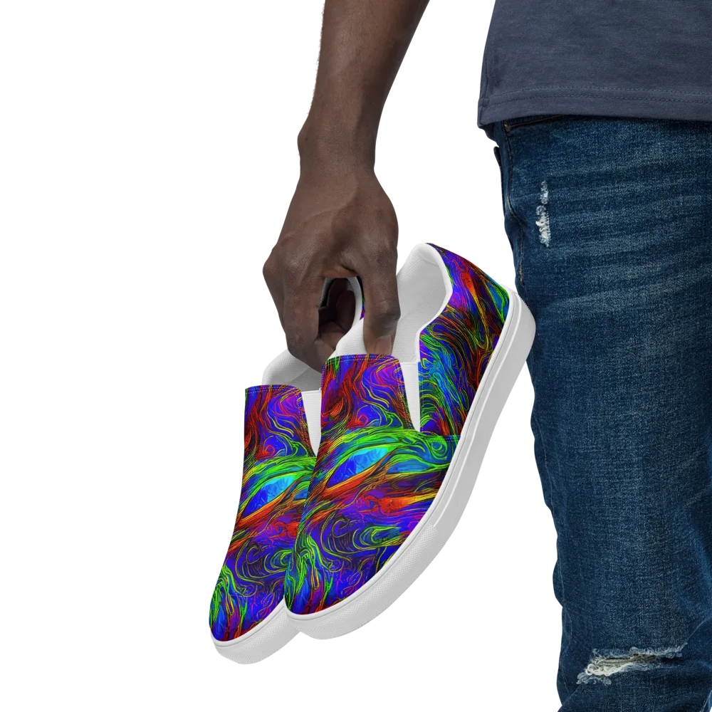 Inferno Flow on Men's Slip-On Canvas Shoes — Left Front