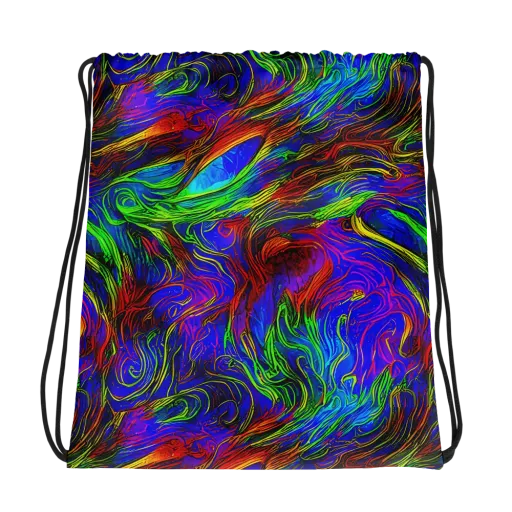 Inferno Flow on a Drawstring Bag
