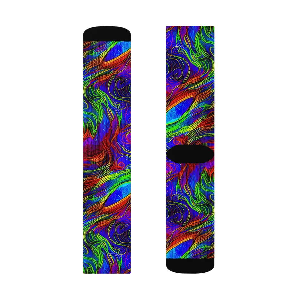 Inferno Flow on Socks — Right Sock