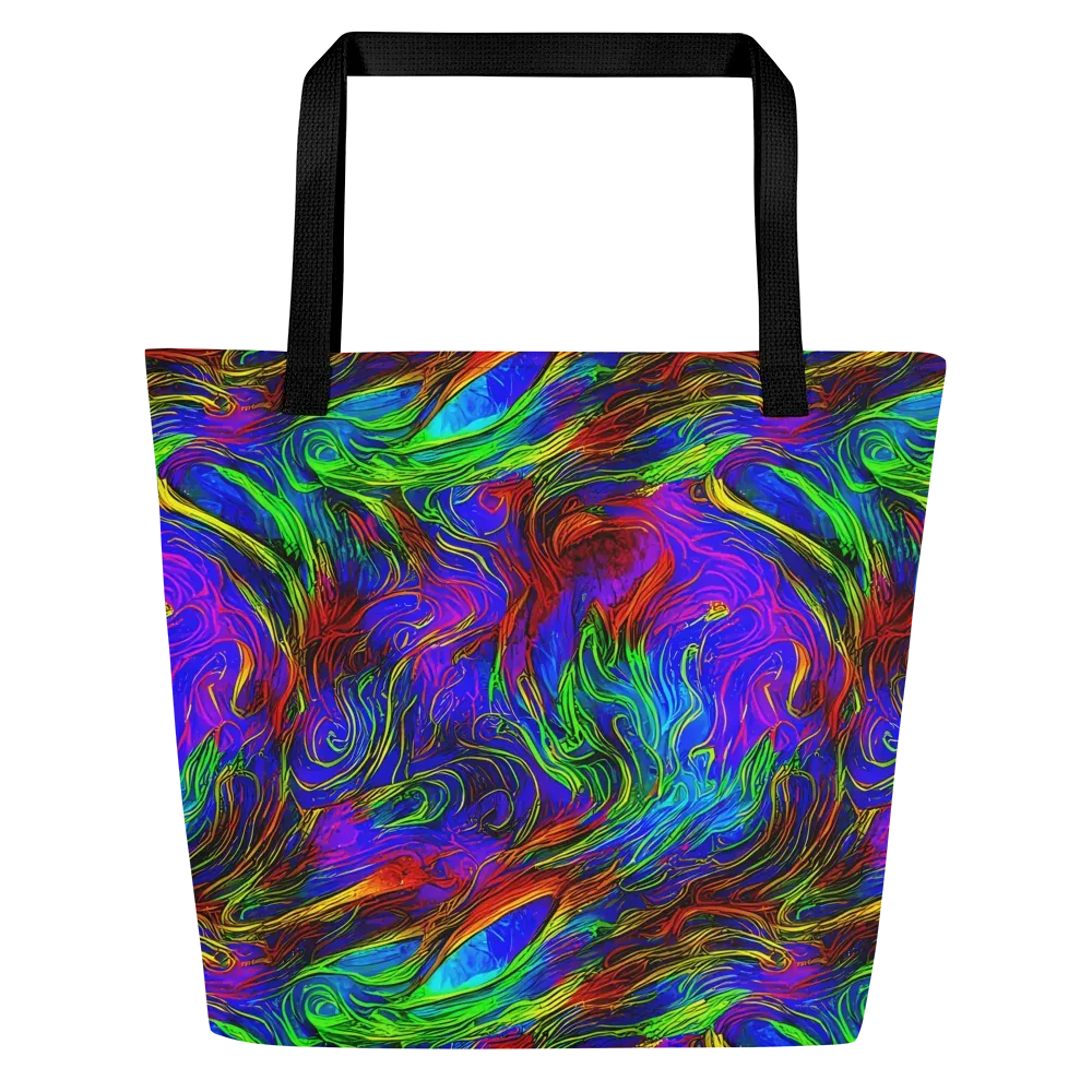 Inferno Flow on Large Tote Bag W/ Pocket — Front