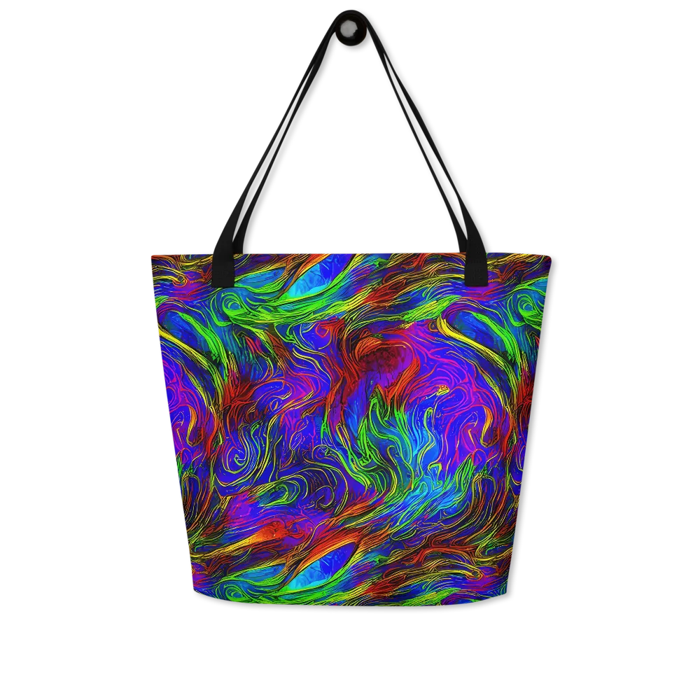 Inferno Flow on Large Tote Bag W/ Pocket — Front