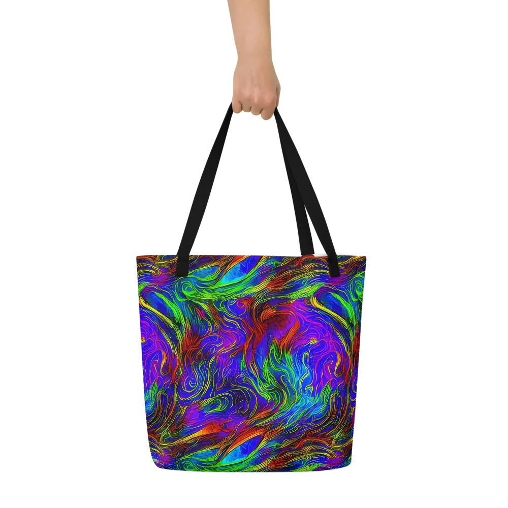 Inferno Flow on Large Tote Bag W/ Pocket — Front