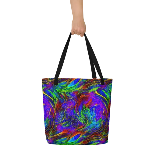 Inferno Flow on a Large Tote Bag W/ Pocket