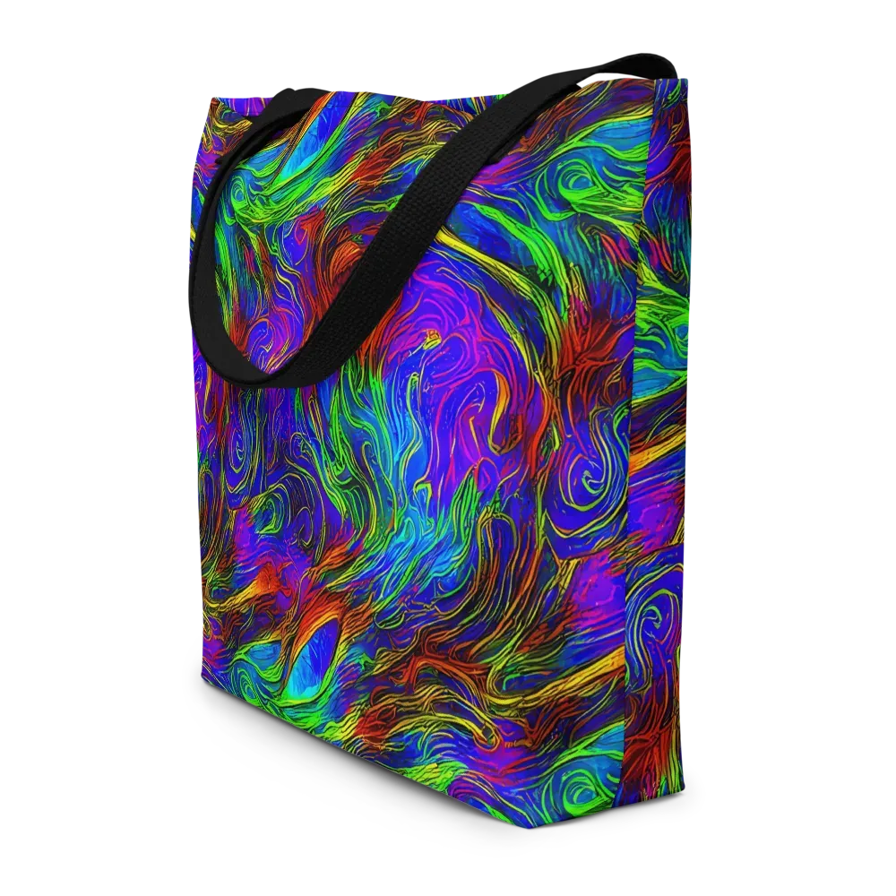 Inferno Flow on Large Tote Bag W/ Pocket — Front