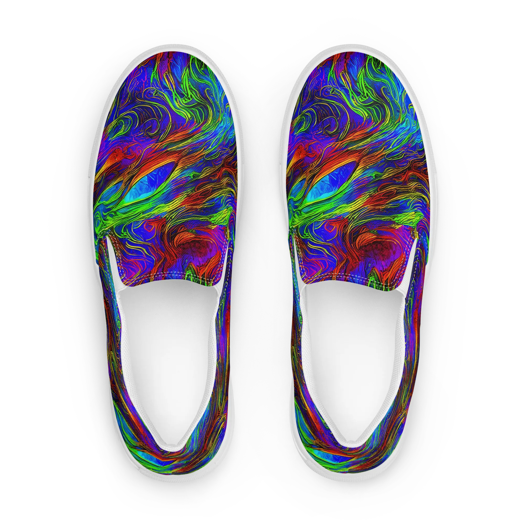 Inferno Flow on Women's Slip-On Canvas Shoes — Front