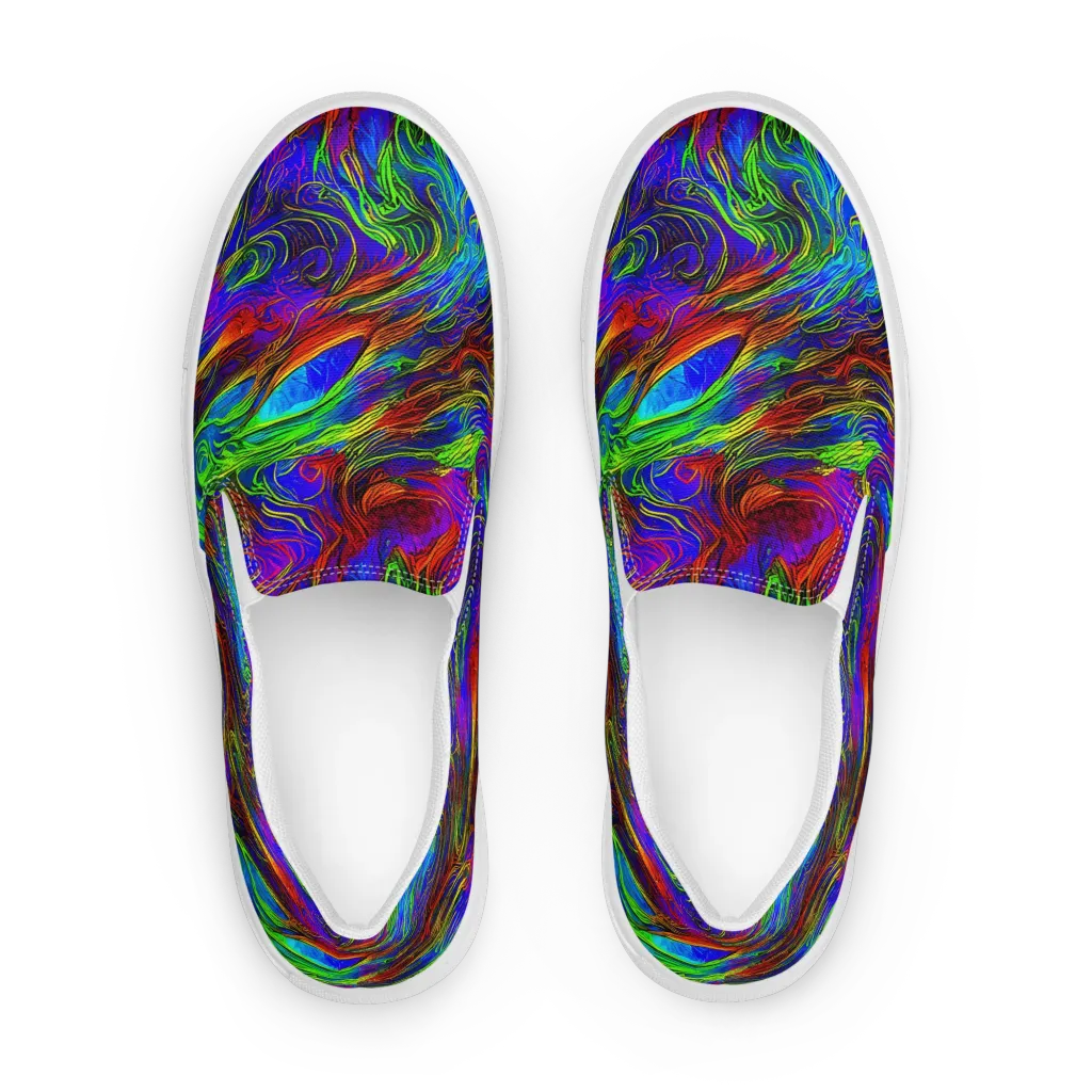 Inferno Flow on Women's Slip-On Canvas Shoes — Front