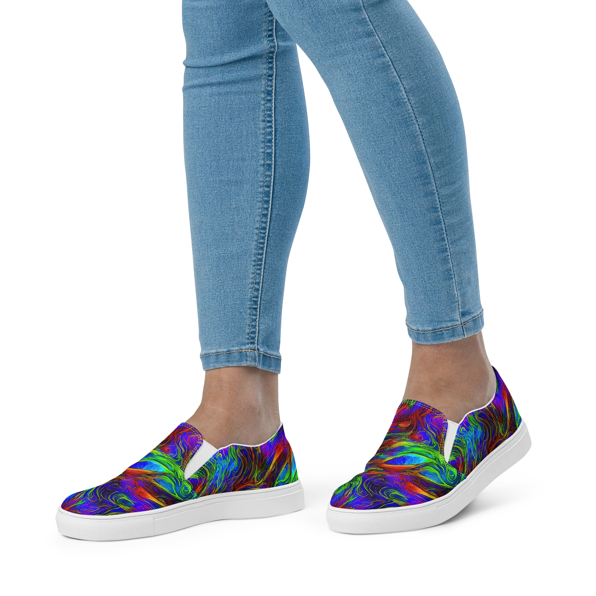 Inferno Flow on Women's Slip-On Canvas Shoes — Front