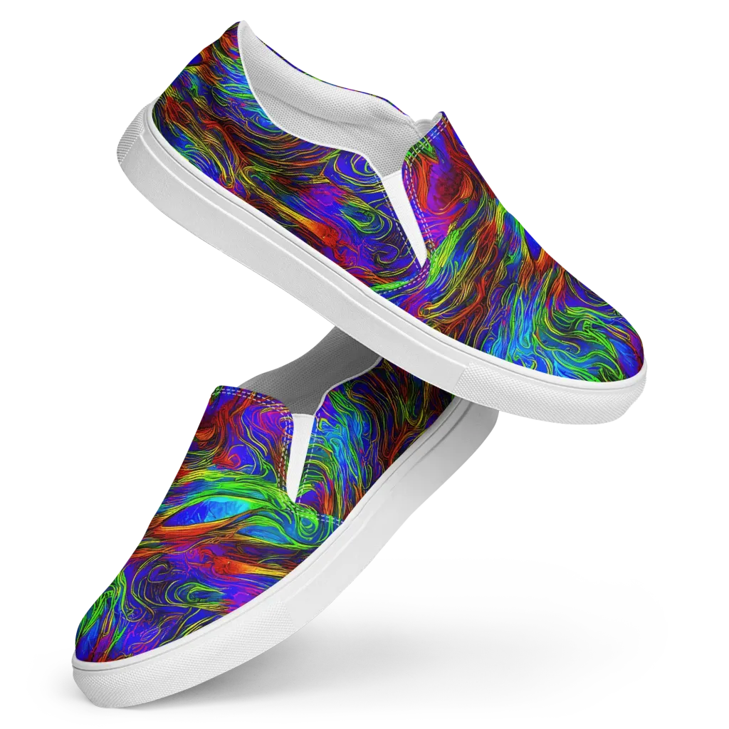 Inferno Flow on Women's Slip-On Canvas Shoes — Front