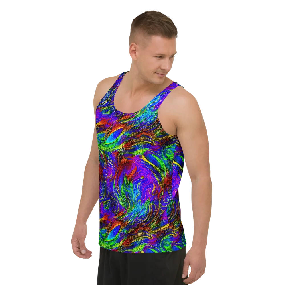 Inferno Flow on Men's Tank Top — Left Front