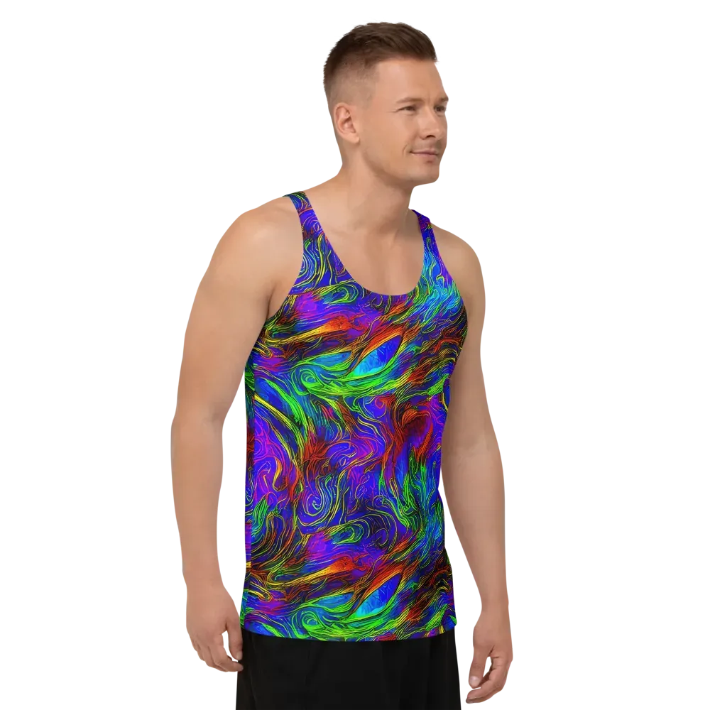 Inferno Flow on Men's Tank Top — Right Front