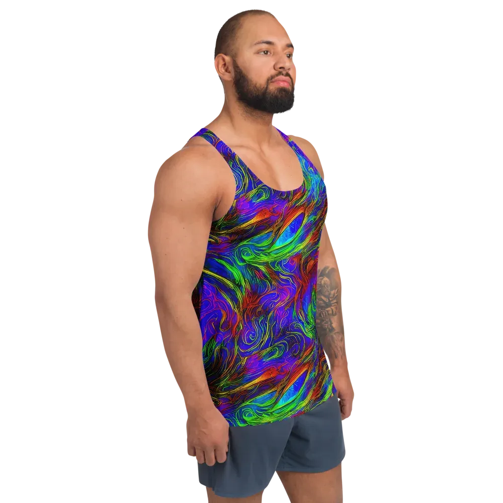 Inferno Flow on Men's Tank Top — Right Front