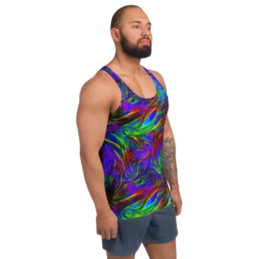 Inferno Flow on a Men's Tank Top