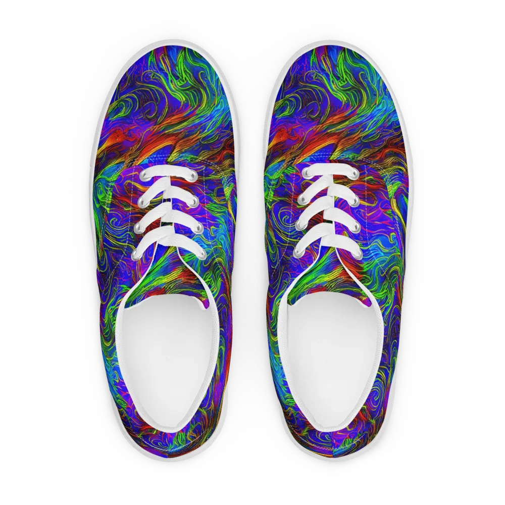 Inferno Flow on Men's Lace-Up Canvas Shoes — Front