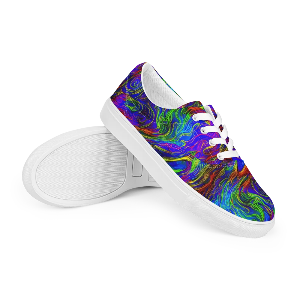Inferno Flow on Men's Lace-Up Canvas Shoes — Right Front