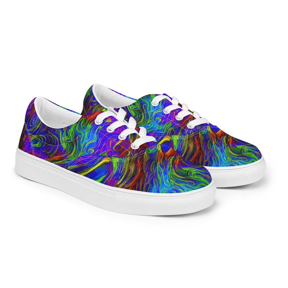 Inferno Flow on Men's Lace-Up Canvas Shoes — Right Front