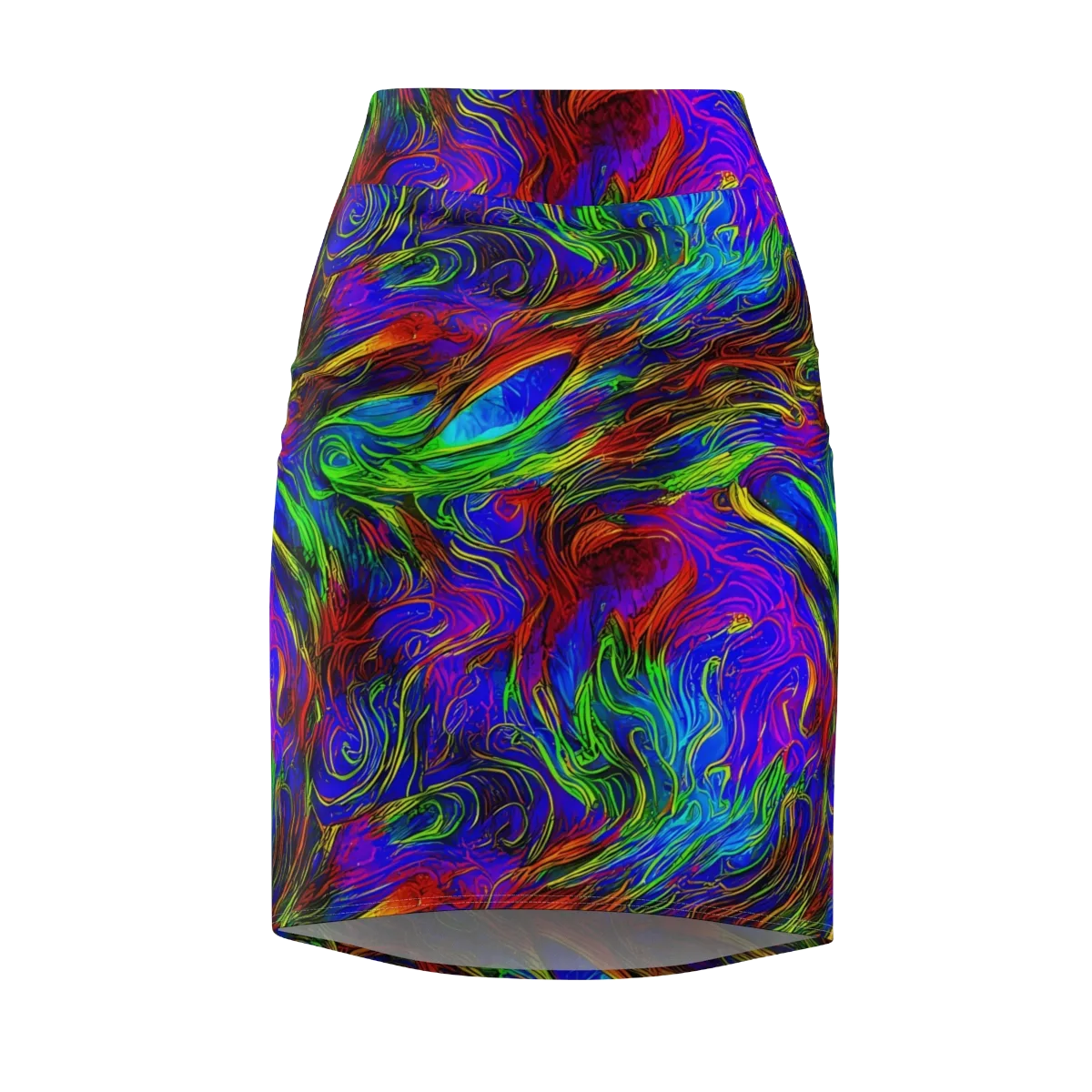 Inferno Flow on Pencil Skirt — Front