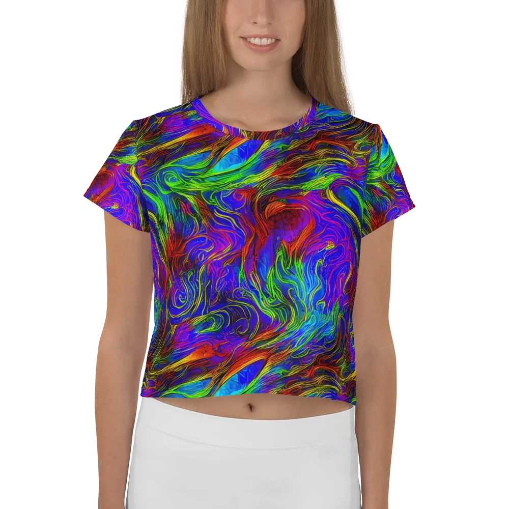 Inferno Flow on Crop Tee — Front