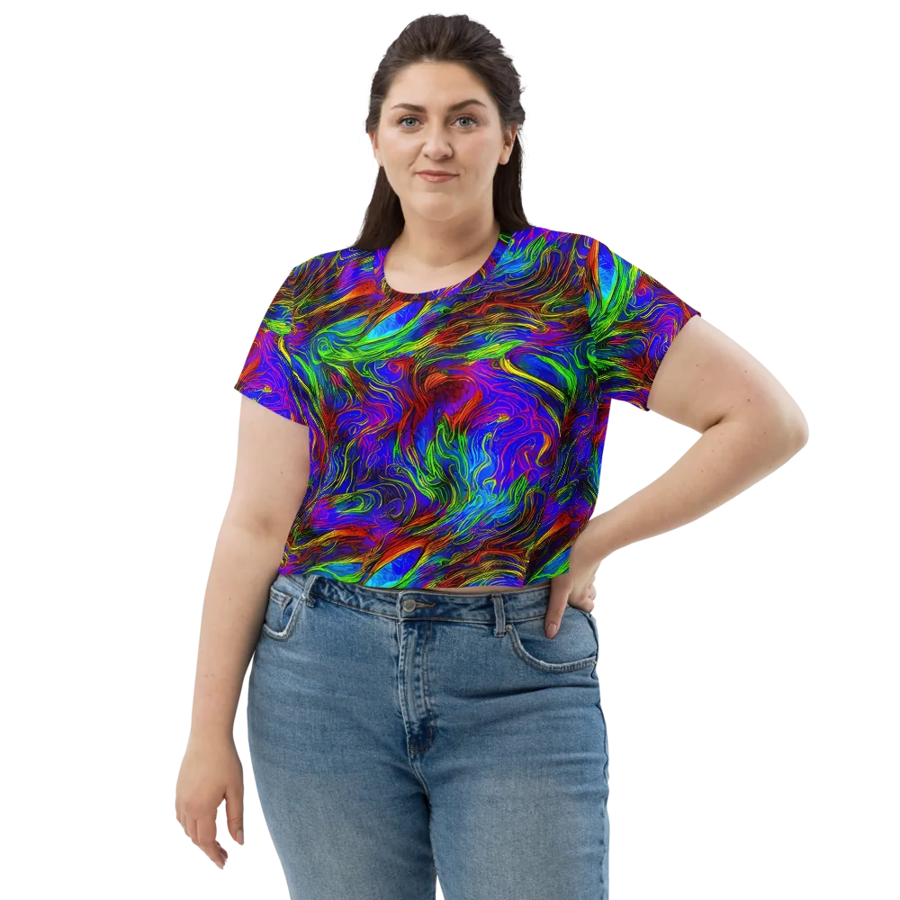 Inferno Flow on Crop Tee — Front