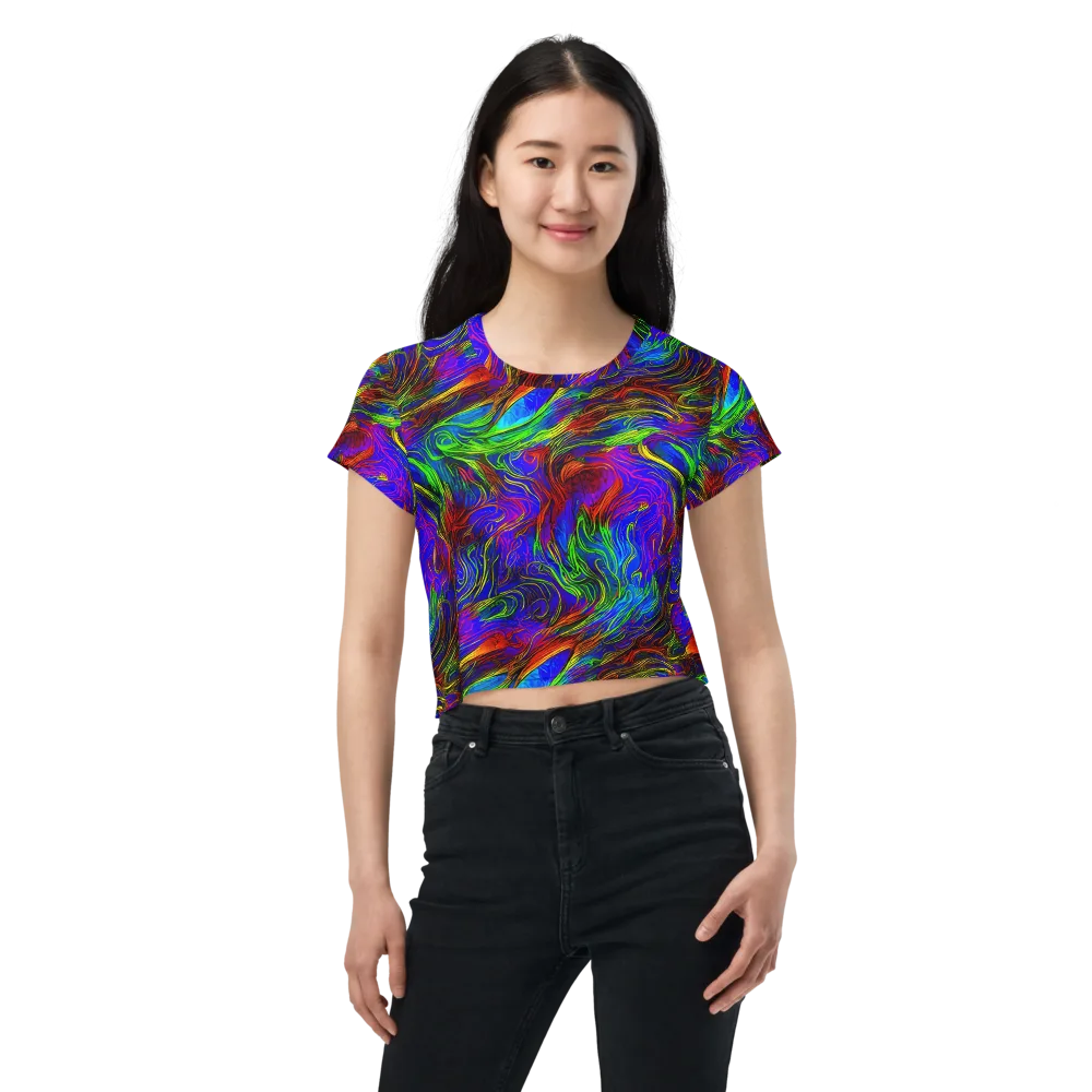 Inferno Flow on Crop Tee — Front