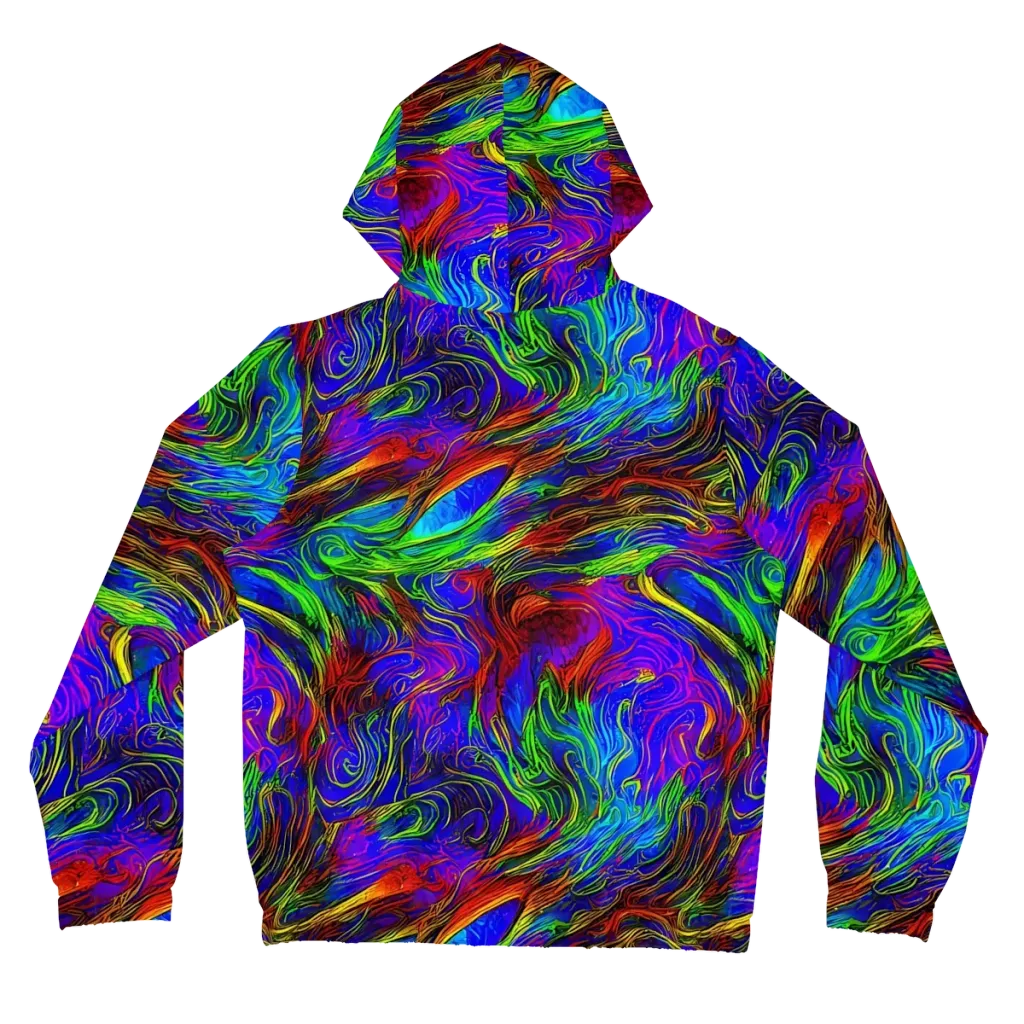 Inferno Flow on Women's Full-Zip Hoodie — Back