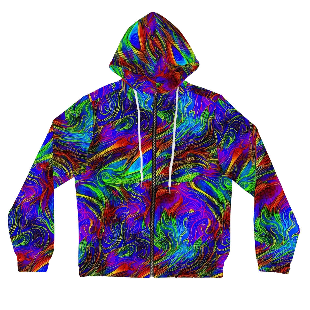 Inferno Flow on Women's Full-Zip Hoodie — Front