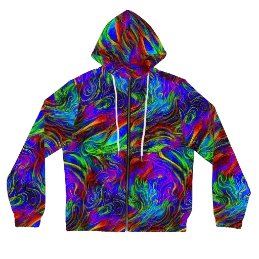 Inferno Flow on a Women's Full-Zip Hoodie
