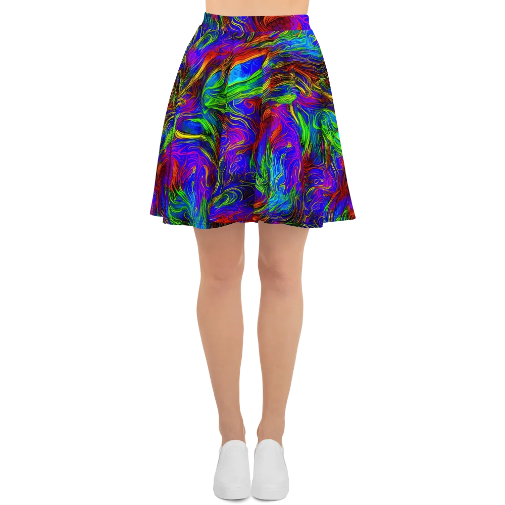 Inferno Flow on Skater Skirt — Front