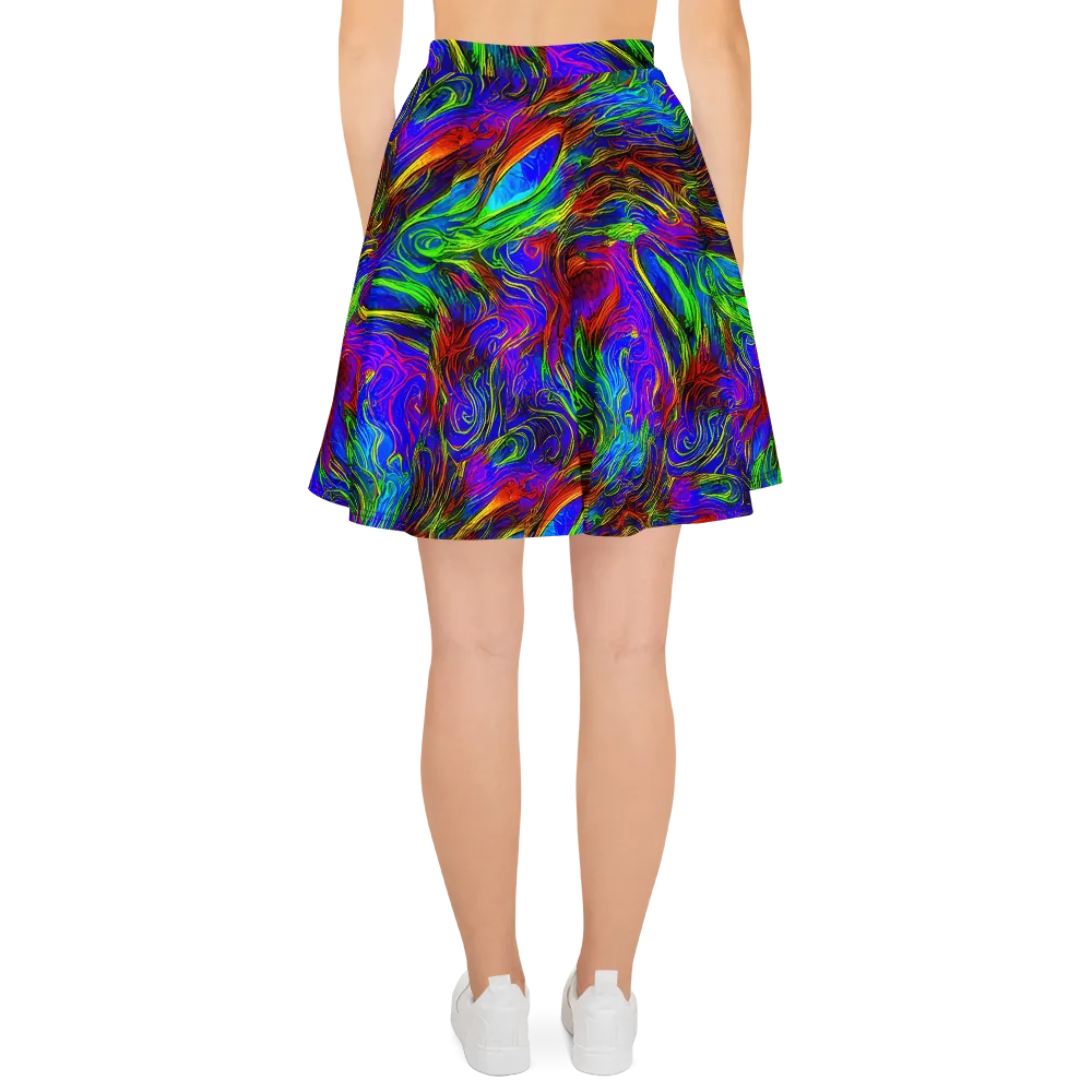 Inferno Flow on Skater Skirt — Back