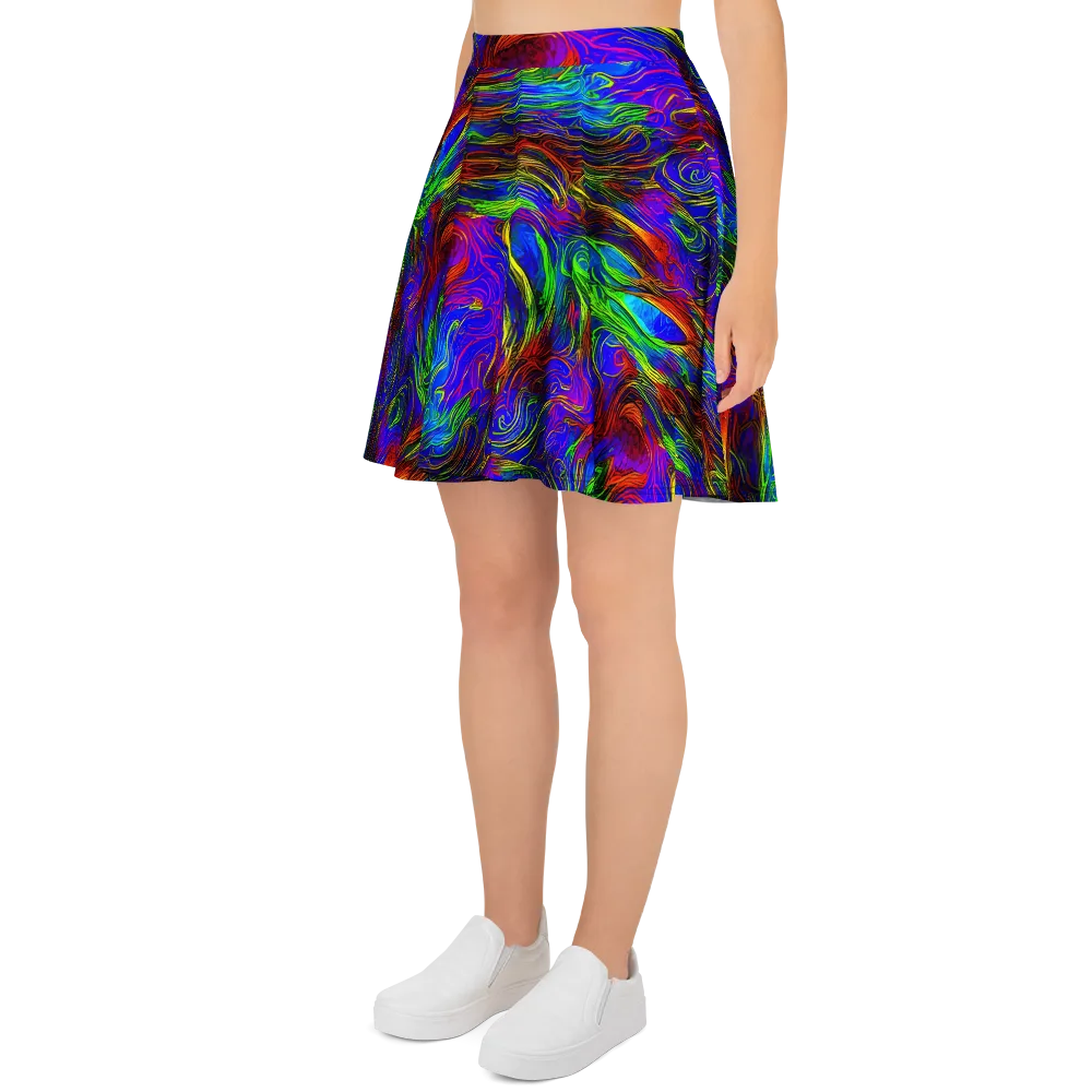 Inferno Flow on Skater Skirt — Left