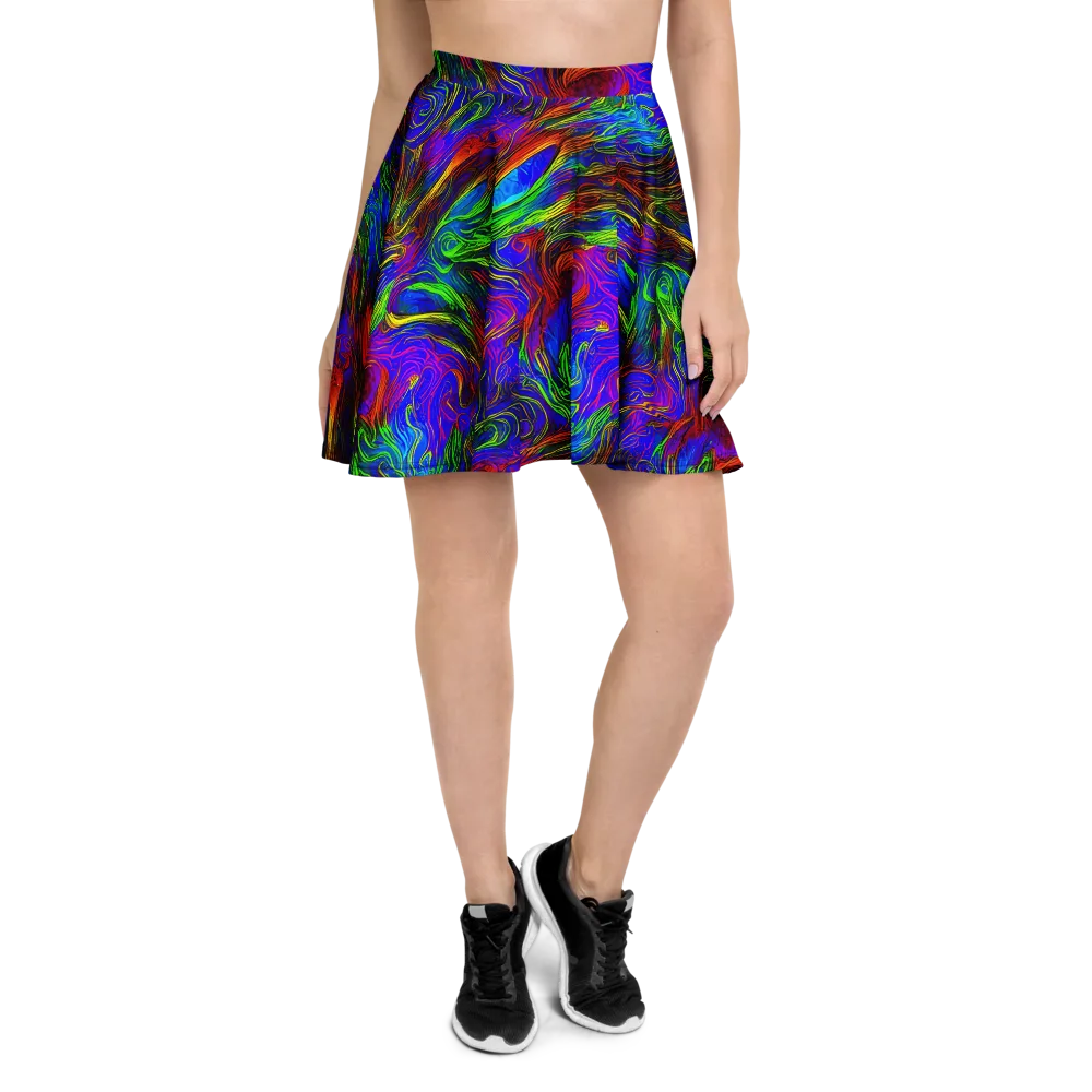 Inferno Flow on Skater Skirt — Front