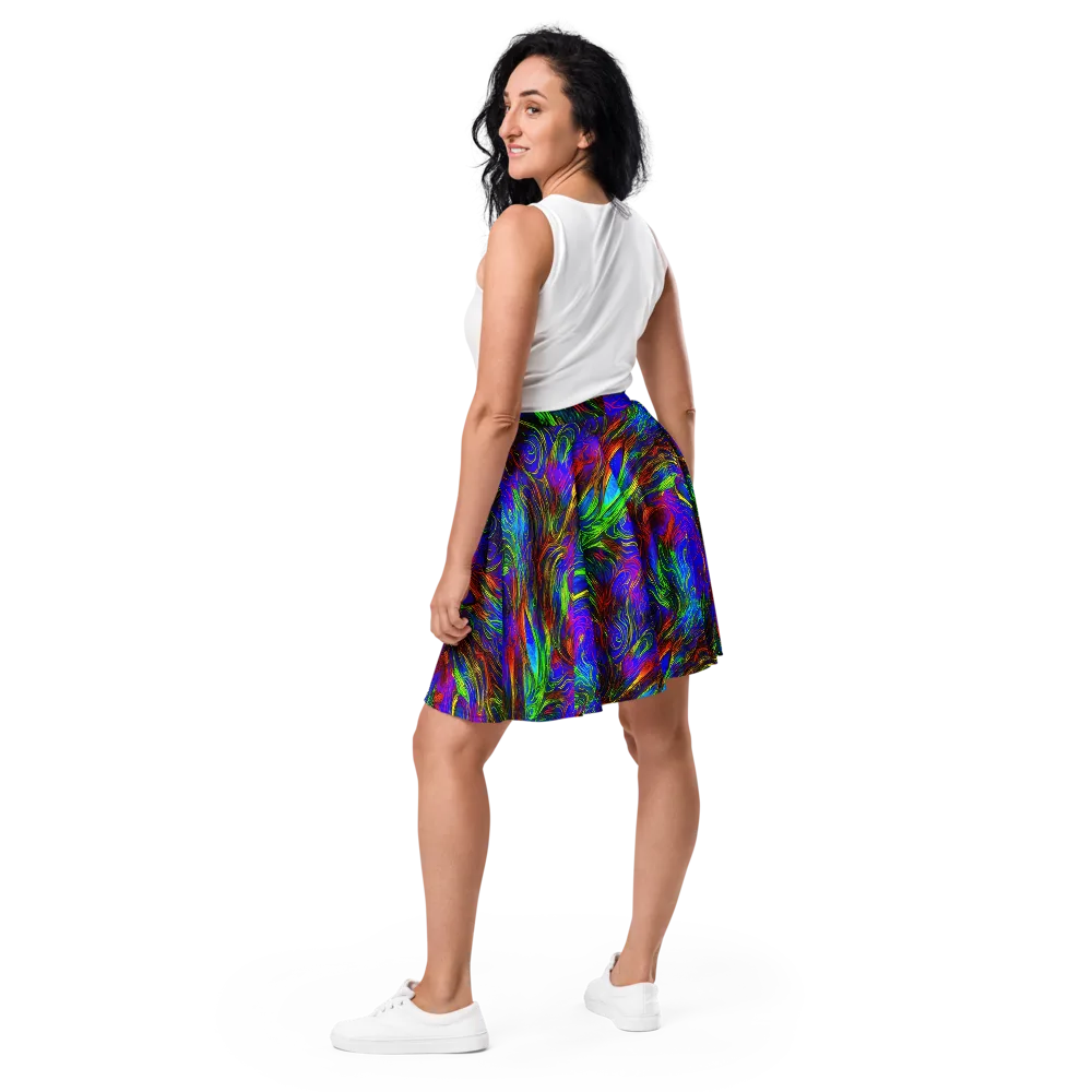 Inferno Flow on Skater Skirt — Back