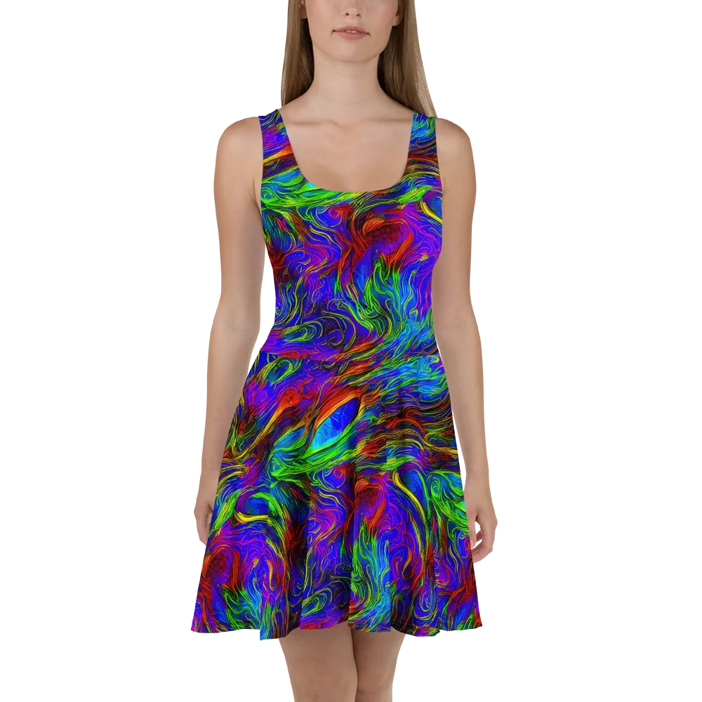 Inferno Flow on Skater Dress — Front