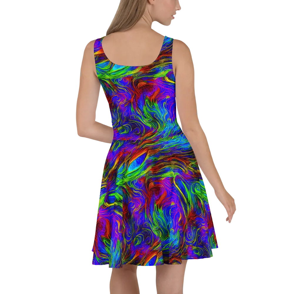 Inferno Flow on Skater Dress — Back