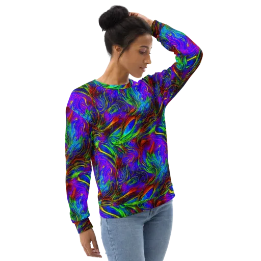 Inferno Flow on a Sweatshirt