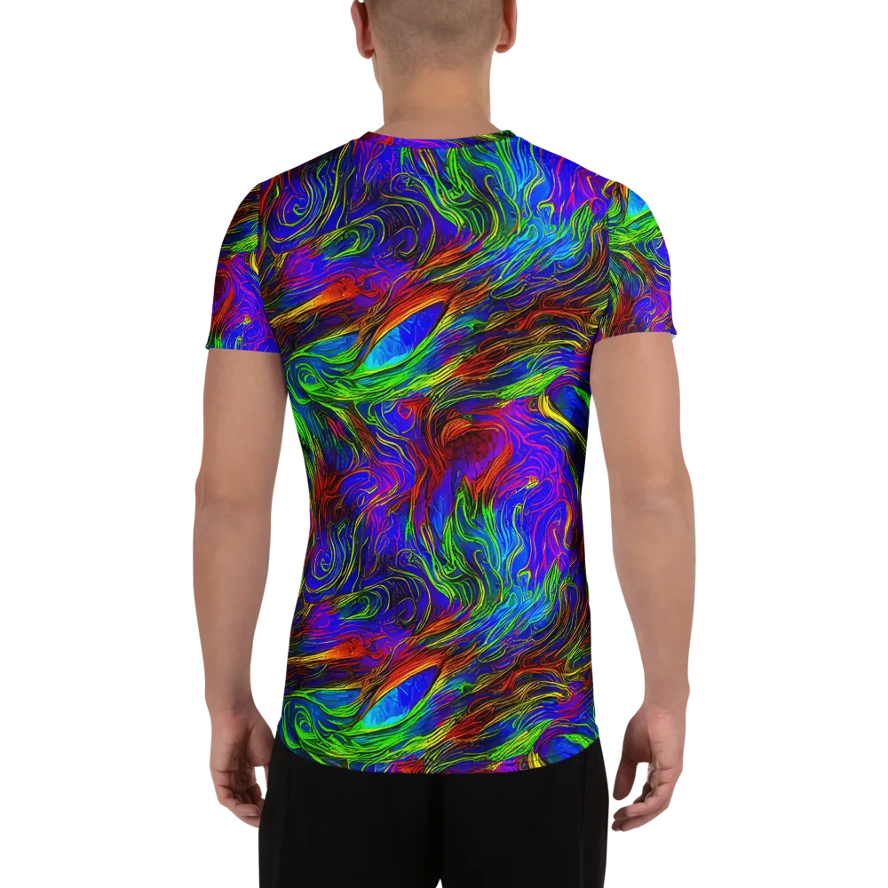 Inferno Flow on Men's Athletic T-Shirt — Back