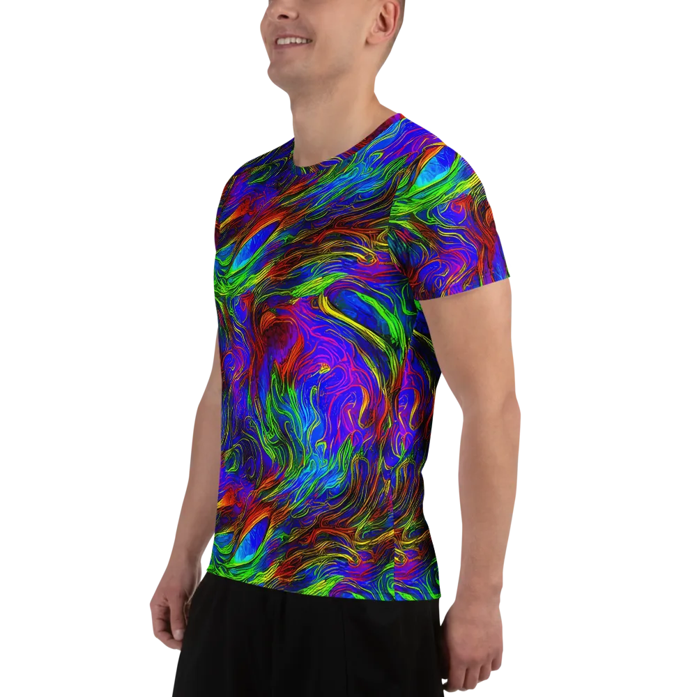 Inferno Flow on Men's Athletic T-Shirt — Left