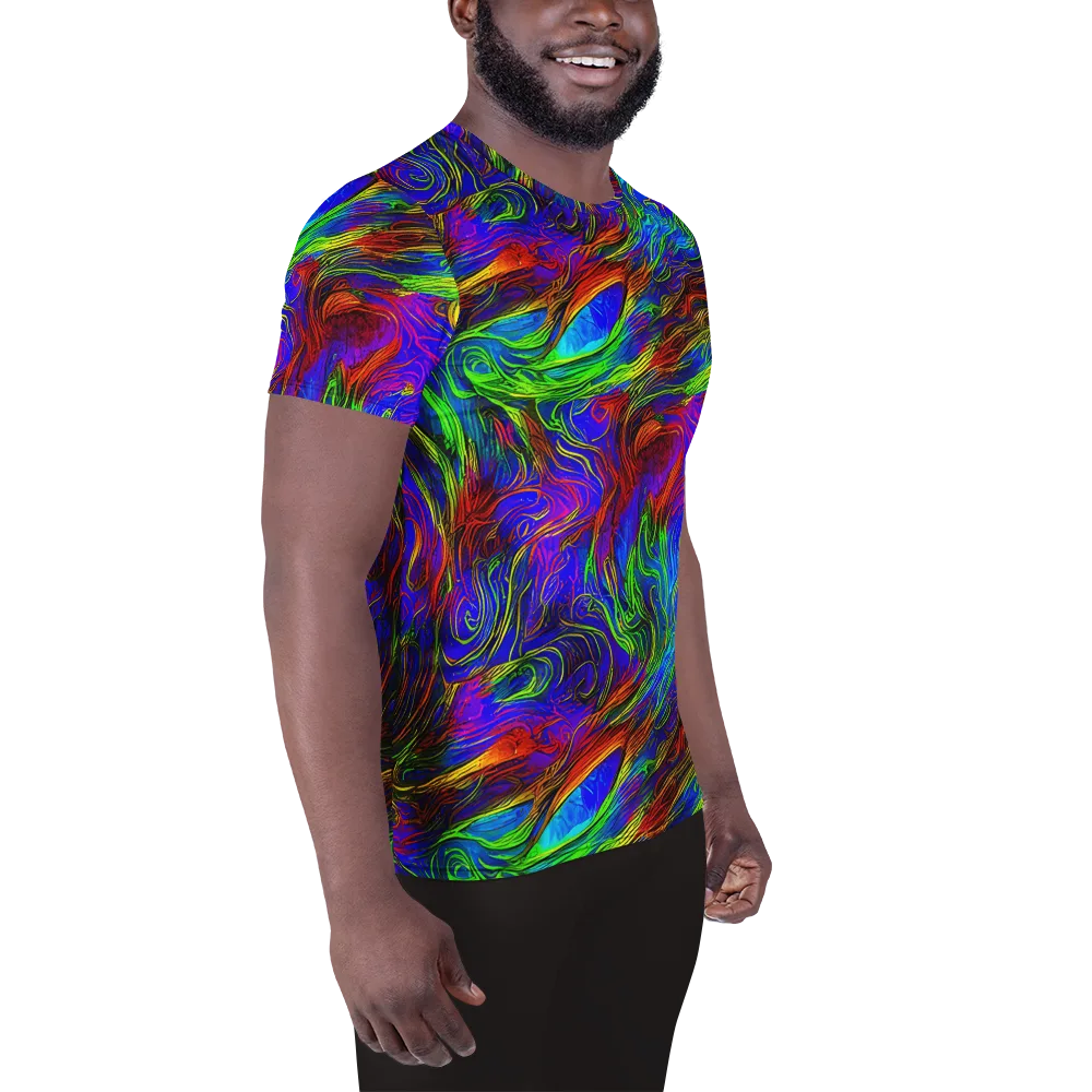 Inferno Flow on Men's Athletic T-Shirt — Right